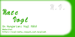 mate vogl business card